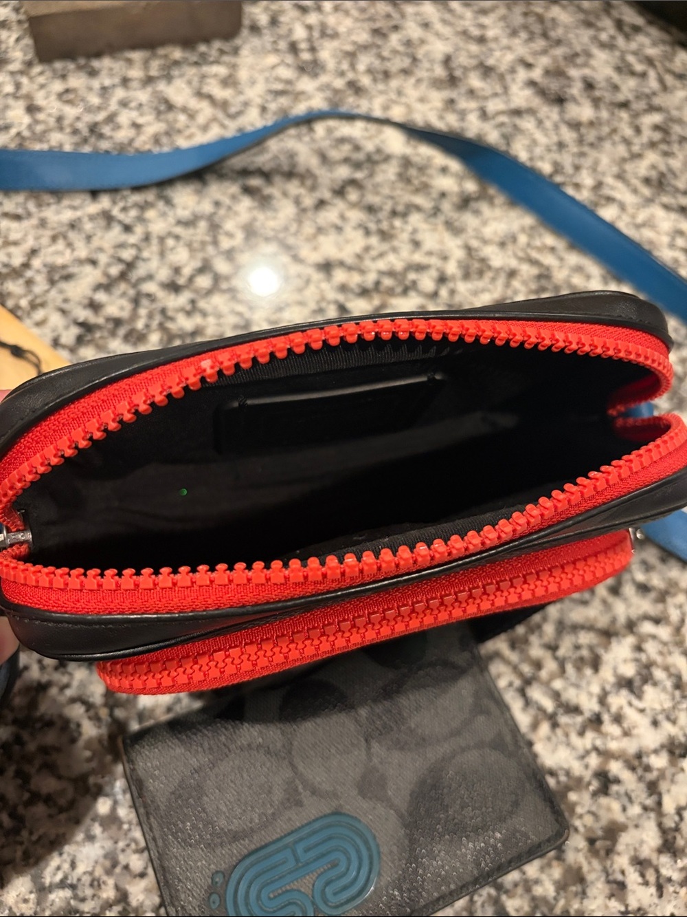 Coach Sig Double Zip Crossbody Bag multicolor /Wallet included. (Small) - Picture 7 of 8
